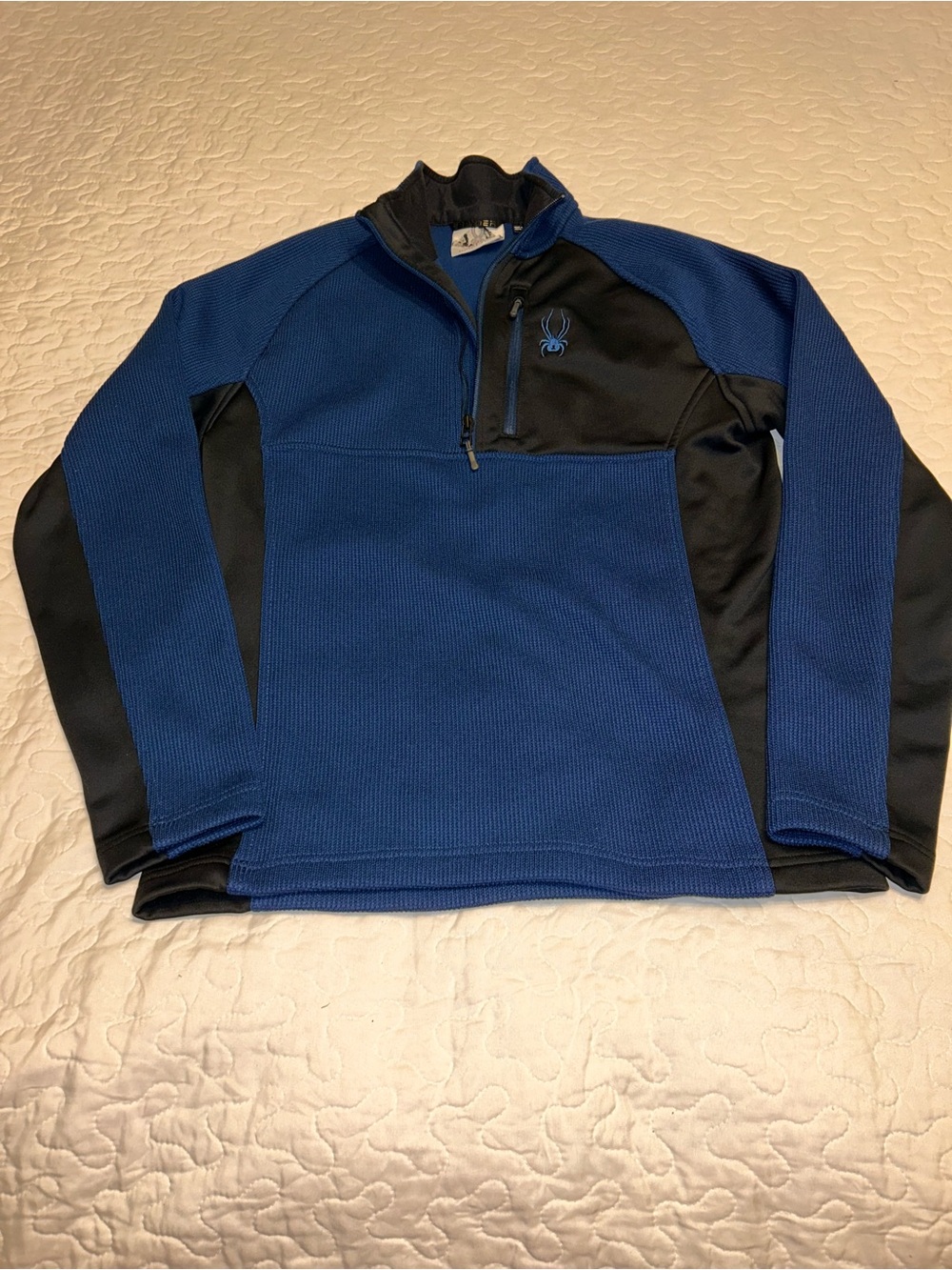 Spyder Men’s LS 1/4 Zip Mock Neck Pullover Multi Color Sz M